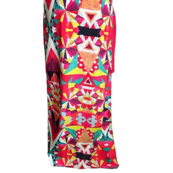 Boston Proper Color Block Side Slit Maxi Summer Dress Size Small - Picture 7 of 17